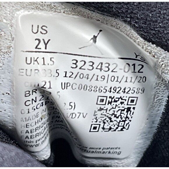 Nike Air Jordan Six 6 Rings PS Shoes Youth Size 2 Y 323432-012 - Picture 8 of 9